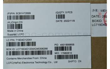 Lenovo 5CB1H72699 Tastatur inkl. Topcase ASM_THAI L82RM AG_FP_BL