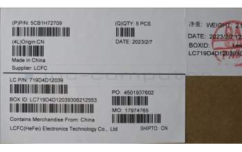 Lenovo 5CB1H72709 Tastatur inkl. Topcase ASM_THAI L82RM AG_NFP