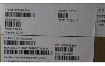 Lenovo 5CB1H72742 Tastatur inkl. Topcase ASM_FRA L82RM AG_NFP_BL