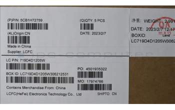 Lenovo 5CB1H72759 Tastatur inkl. Topcase spanisch L82RM AG_NFP_BL