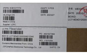 Lenovo 5CB1H77770 Tastatur inkl. Topcase schweiz L82RM MB_FP_BL