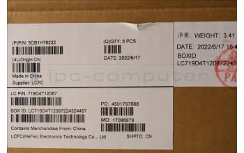 Lenovo 5CB1H78232 Tastatur inkl. Topcase ASM_UK L82RK NFP AB N