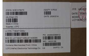 Lenovo 5CB1H78270 C-Cover with keyboard,French Arabic,Arctic Grey,Backlight,Non_Fingerprint