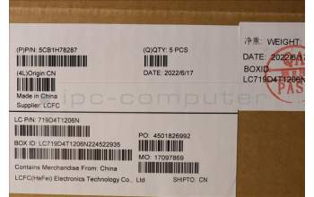 Lenovo 5CB1H78287 Tastatur inkl. Topcase schweiz L82RK NFP AG BL