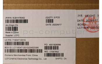 Lenovo 5CB1H78352 Tastatur inkl. Topcase schweiz L82RK NFP MB BL