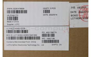 Lenovo 5CB1H78509 Tastatur inkl. Topcase ASM_ENG L82RE SG RGB