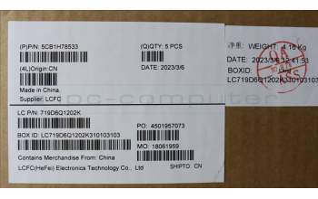 Lenovo 5CB1H78533 Tastatur inkl. Topcase ASM_HUN L82RE SG RGB