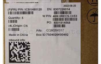 Lenovo 5CB1H80120 C-Cover with keyboard,German,Cloud Grey