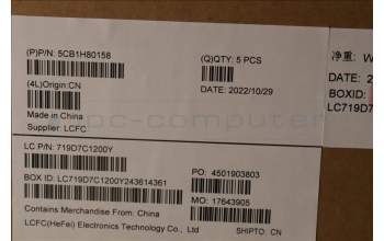 Lenovo 5CB1H80158 Tastatur inkl. Topcase französisch/arabsich L82TU BU_BK