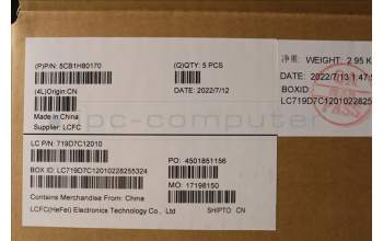 Lenovo 5CB1H80170 Tastatur inkl. Topcase ASM_NORDIC L82TU BU_BK