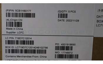 Lenovo 5CB1H80177 Tastatur inkl. Topcase ASM_THAI L82TU BU_BK