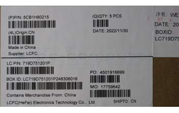 Lenovo 5CB1H80215 Tastatur inkl. Topcase ASM_BUL L82TV BU_BK_TEX