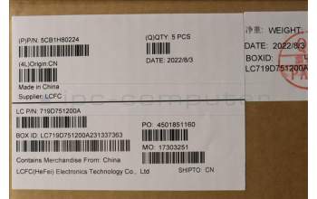 Lenovo 5CB1H80224 Tastatur inkl. Topcase ASM_GRE L82TV BU_BK_TEX