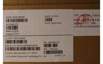 Lenovo 5CB1H80229 Tastatur inkl. Topcase ASM_ITA L82TV BU_BK_TEX