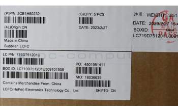 Lenovo 5CB1H80232 Tastatur inkl. Topcase ASM_KOR L82TV BU_BK_TEX