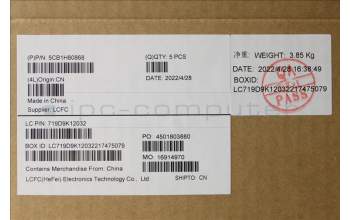 Lenovo 5CB1H80868 Tastatur inkl. Topcase ASM_HBW L82RL NFP AG U