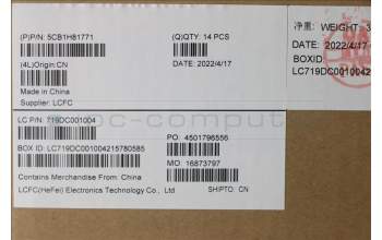 Lenovo 5CB1H81771 COVER, D_COVER_AL_WLAN_BLK_ASSY
