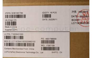 Lenovo 5CB1H81789 COVER FRU PHOENIX_A_C30_EPTP_HPD_ASSY