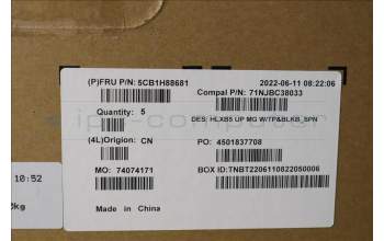 Lenovo 5CB1H88681 Tastatur inkl. Topcase spanisch C21DL MGBL