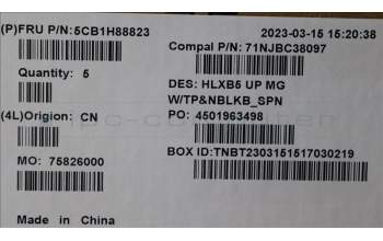 Lenovo 5CB1H88823 Tastatur inkl. Topcase spanisch C21DL MGNBL