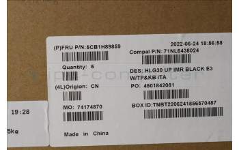Lenovo 5CB1H89859 Tastatur inkl. TopcaseASM_ITA C82S9 E3 BLA