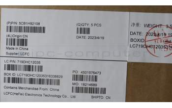 Lenovo 5CB1H92108 Tastatur inkl. Topcase ASM_UK L82QD NFPCG