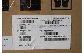 Lenovo 5CB1H92148 COVER LCD Cover C 21DK MG TN 3.0