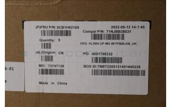 Lenovo 5CB1H92159 Tastatur inkl. Topcase ASM_UK C21DK MGBL