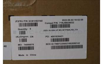 Lenovo 5CB1H92160 Tastatur inkl. Topcase ASM_ITA C21DK MGBL