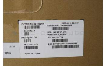Lenovo 5CB1H92166 Tastatur inkl. Topcase ASM_NORDIC C21DK MGBL