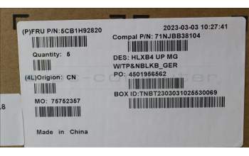 Lenovo 5CB1H92820 Tastatur inkl. Topcase deutsch C21DK MGNBL