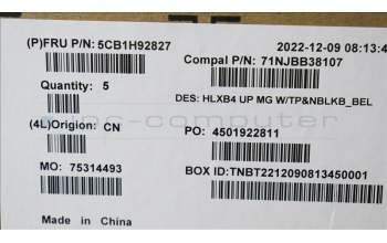 Lenovo 5CB1H92827 Tastatur inkl. Topcase ASM_BEL C21DK MGNBL