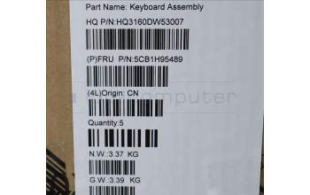 Lenovo 5CB1H95489 Tastatur inkl. Topcase spanisch H 82SK STGY UMA