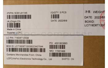 Lenovo 5CB1J01145 Tastatur inkl. Topcase ASM_ENGL82SFFP_SG_BL_ML