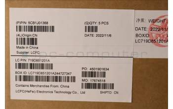 Lenovo 5CB1J01368 Tastatur inkl. Topcase ASM_FRAL82SFNF_CG_NB_PC