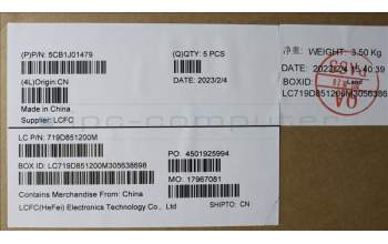 Lenovo 5CB1J01479 Tastatur inkl. Topcase spanisch L82SFNF_SG_BL_PC