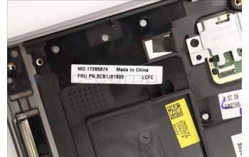 Lenovo 5CB1J01805 C-Cover with keyboard,German,Arctic Grey,FingerPrint