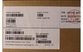 Lenovo 5CB1J01807 C-Abdeckung mit Tastatur, Skandinavien, arktisgrau, Fingerabdruckleser