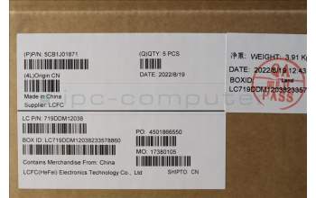 Lenovo 5CB1J01871 Tastatur inkl. Topcase ASM_NORDIC L82QG NFPAG