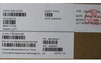 Lenovo 5CB1J01878 Tastatur inkl. Topcase ASM_THAI L82QG NFPAG