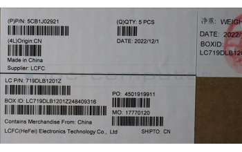 Lenovo 5CB1J02921 Tastatur inkl. TopcaseASM_EUROENGL82U1I/G_FP_U