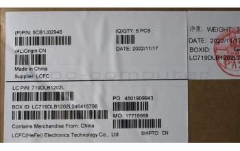 Lenovo 5CB1J02946 Tastatur inkl. Topcase ASM_UKR L82U1 I/G_FP_U