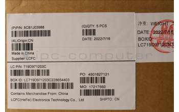 Lenovo 5CB1J03988 C-Cover with keyboard, Czech Slovakian, Arctic Grey, Non-FingerPrint, UK