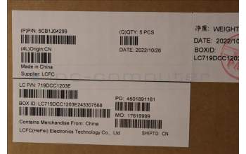 Lenovo 5CB1J04299 Tastatur inkl. Topcase ASM_LA SPA L82TF RGBOG