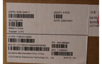 Lenovo 5CB1J04311 Tastatur inkl. Topcase ASM_JPN L82TF RGBOG