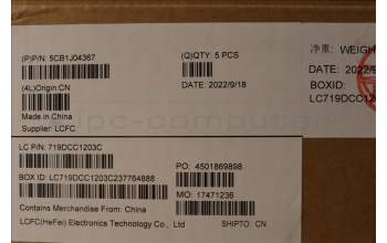 Lenovo 5CB1J04367 Tastatur inkl. Topcase ASM_UK L82TF WHOG