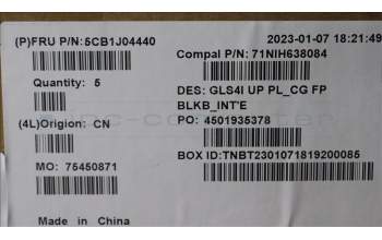 Lenovo 5CB1J04440 Tastatur inkl. TopcaseASMEUROENGC82SD PLCGFPBL