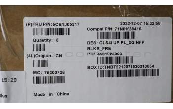Lenovo 5CB1J05317 Tastatur inkl. TopcaseASM_FRA C82SD PLSG NFPBL