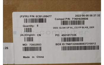 Lenovo 5CB1J08477 Tastatur inkl. TopcaseASM_GER C82SD ALCG FPBL