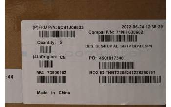 Lenovo 5CB1J08533 Tastatur inkl. TopcaseASM_SPA C82SD ALSG FPBL